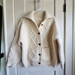 Cream Cable Knit Sweater